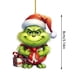 thumbnail image 3 of Adorno para árbol de Navidad Grinch con colgantes de monstruo verde divertidos y bonitos de 8cm para interiores, 3 of 6