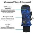 thumbnail image 3 of N'Ice Caps Kids Toddler Waterproof Thinsulate Mittens Winter Snow Boys Girls Easy-on Male Blue, 3 of 8