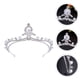 thumbnail image 3 of KAKOWELY Tiara de novia con perlas y diamantes de imitación para niña, corona de boda, diadema de novia con diamantes de imitación, 3 of 3