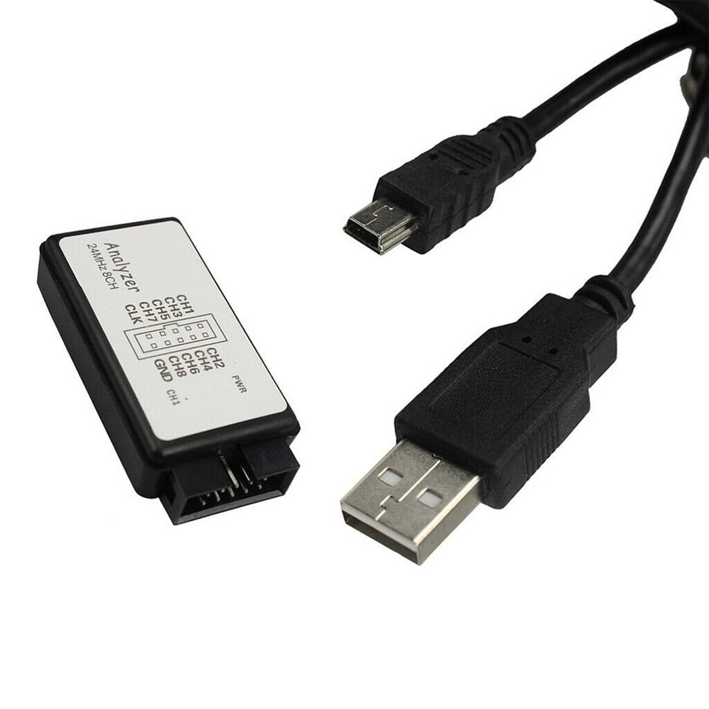 Mini-Saleae 8-channel Logic Analyzer USB 24M/sec Sampling Rate Support 1.1.16 