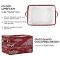 thumbnail image 3 of Christmas Knit Pattern Reindeer Snowflake Tree Square Storage Bins with Handles Collapsible Containing Box 2 Packs, 3 of 9