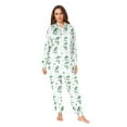 thumbnail image 4 of Adult Christmas Onesie Green Snowman Adult Zipper One-Piece Pajamas Unisex Pajamas with Pockets, 4 of 6