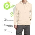 thumbnail image 2 of Mens Light Apricot Hooded Pullover Sweatshirt UPF 50+ Long Sleeves Farson Fleece Hiking Hoodie (S), 2 of 5