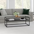 thumbnail image 3 of Henn&Hart Metal Ada Rectangular Coffee Table Black and Bronze Finish, 3 of 8