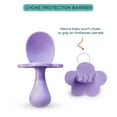 thumbnail image 4 of Grabease Baby Feeding Utensil Set - Ergonomic Self-Feeding & Toddler Spoon & Fork - Sturdy Plastic Training Silverware for Toddlers - Travel Pouch & Silverware for 1-Year-Olds - Lavender, Pack of 1, 4 of 9