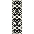 thumbnail image 2 of SAFAVIEH Cambridge Kirsten Geometric Wool Runner Rug, Black/Ivory, 2'6" x 8', 2 of 7
