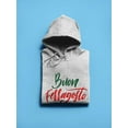 thumbnail image 3 of Buon Ferragosto Red Calligraphy Hoodie Women -Image by Shutterstock, Female x-Large, 3 of 4