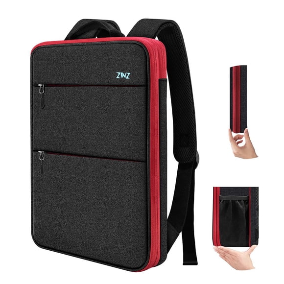 Mochila para portátil ZINZ delgada y ampliable de 15.6 pulgadas con puerto USB