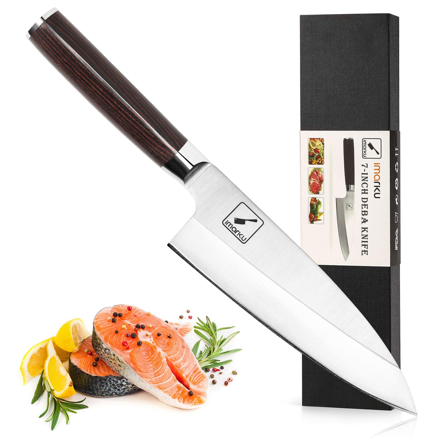  imarku Chef Knife - 8 Inch Pro Kitchen Knife, High Carbon  Stainless Steel EN 1.4116 Japanese Knife, Chef's Knives with Ergonomic  Handle, Single Edge Ultra Sharp Knife, Unique Gifts for Men
