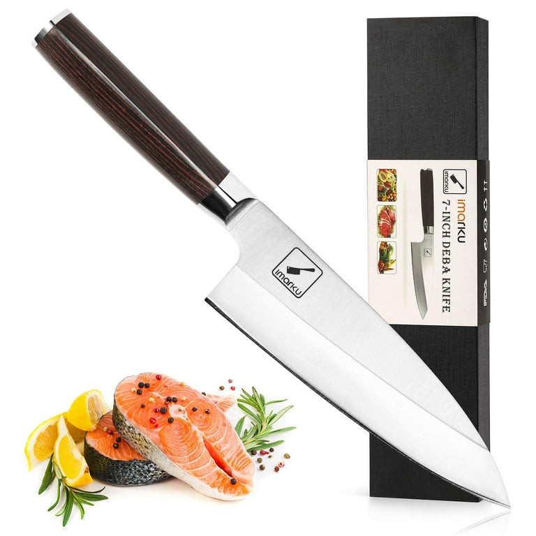 imarku  7-inch Deba Knife Fish Fillet Knife Stainless Steel