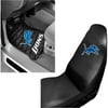 NFL Detroit Lions 2 pc Front Floor Mats & Car Seat Cover Bundle