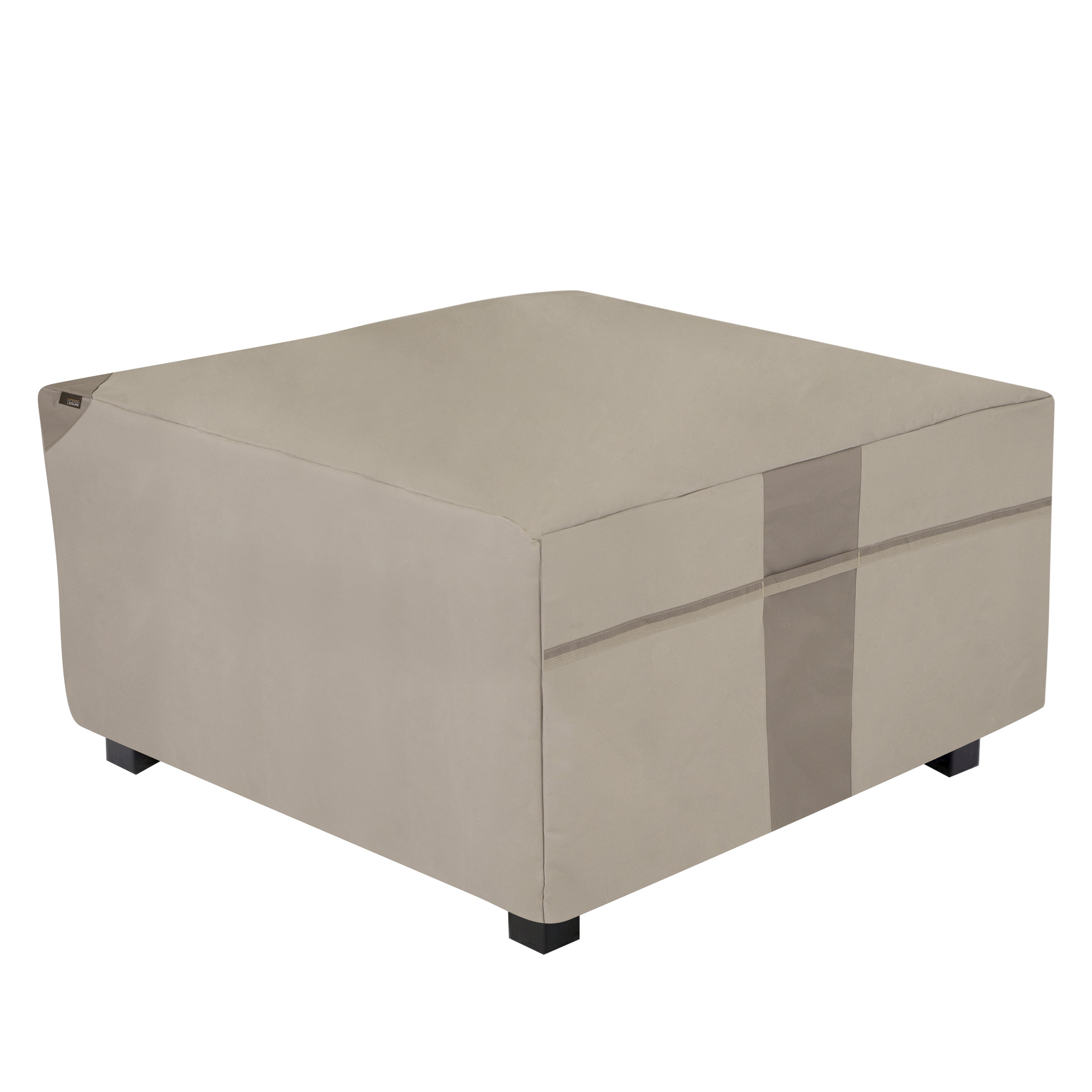 Modern Leisure Monterey Square Outdoor Patio Fire Pit Table Cover, 42"L x 42"W x 22"H, Beige