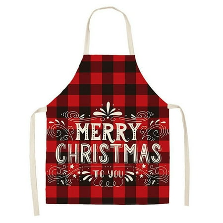 

Qiangong Kitchen Gadgets Christmas Kitchen Cooking Aprons Plaid Aprons Adjustable Buffalo Plaid Baking Apron Kitchen Organization Kitchen Decor
