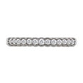 thumbnail image 2 of 1/5 CT Round Cut Natural White Diamond Half Eternity Engagement Ring In 14K White Gold Plated 925 Sterling Silver (Color: I-J, Clarity: I2-I3, 0.20 Cttw) -6.5, 2 of 7