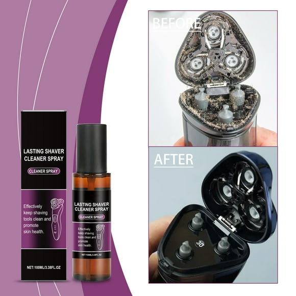 Limpiador de afeitadoras en spray | Prevención de óxido y eliminación de acumulación | Desodorante de aroma fresco | Solución de mantenimiento de maquinillas de afeitar para todo tipo | Botella de
