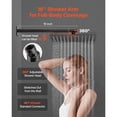 thumbnail image 4 of KFFKFF Wall-Mounted Shower System with 12-Inch Square Rain Shower Head and Handheld Spray, Bathroom Fixtures with Brass Valve and Trim Kit, Matte Black, 4 of 9
