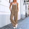 thumbnail image 2 of Avolia Women's Washed Denim Jumpsuit Sleeveless Wide Leg Casual Overalls Relaxed Fit Pant, 2 of 4