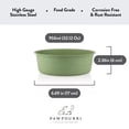 thumbnail image 2 of Premium Anti-Skid Stainless Steel Dog Bowl, Easy to Clean Pet Feeder by Pawpourri, 32.1 fl oz, Green, 2 of 8