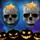 thumbnail image 5 of Ruifaya Candelabro de resina con forma de calavera para decoración de Halloween, candelabro de esqueleto;, 5 of 6