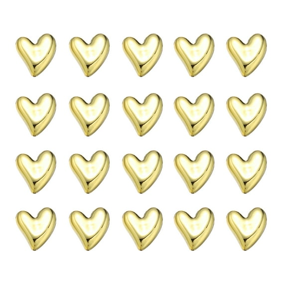 Uxcell Fridge Magnets, 22 Pcs Love Heart Decorative Magnets Cute Refrigerator Magnets Decorative Magnetic Stickers for Home Kitchen Whiteboard Cabinet Locker, Gold Electroplating