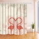thumbnail image 1 of Cortina de Baño ABPHQTO de tela de poliéster con Diseño de Flamenco corazón 160x180 cm, 1 of 1