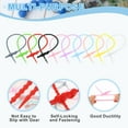 thumbnail image 3 of 20Pack 10" Silicone Cable Ties, Reusable Zip Ties Strips Twist Tie, Mixed Colors, 3 of 6