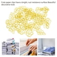 thumbnail image 4 of Paper Clips, Yellow Metal Paper Clips Flower Shaped 45pcs Compact  for School for Office, 4 of 7