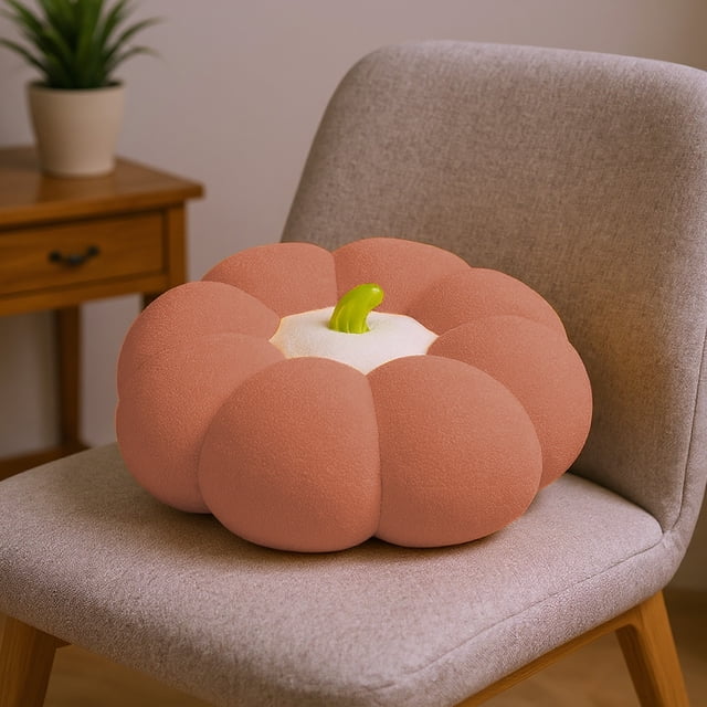 CREATITOY Pumpkin-Shaped Floor Cushion with Backrest - Non-Slip Lazy Seat Pad for Living Room TatamiBay Window Indoor Lounge