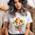 thumbnail image 2 of I Am a Child of God T-Shirt, Christian Graphic Tee for Women, CarolinaBlue, Size XL, 2 of 6