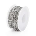 thumbnail image 3 of Tarnish Resistant 304 Stainless Steel Mariner Link Chains Unwelded with Spool Stainless Steel color 1.5mm Links: 4x1.5x0.3mm 32.8 Feet(10m)/roll, 3 of 3