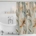 thumbnail image 4 of Vintage Flowers Waterproof Fabric Shower Curtain,Spring Blooms Botanical Floral Herbs Waterproof Fabric Shower Curtain for Bathroom Curtains Bathtubs Shower Curtains with 12 Hooks Extra Long 72x96, 4 of 8