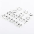thumbnail image 2 of 11pairs Surgical Steel Earrings for Sensitive Ears Hypoallergenic 20G Flatback Heart Star Square Ball CZ Stud Earrings Small Cartilage Huggie Hoop Earrings 8/10/12MM for Women Men, 2 of 7
