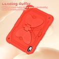 thumbnail image 3 of FJLBDE Case for iPad (A16) 11th Gen 2025/10th Gen 2022 10.9 Inch with Butterfly Stand, Heavy Duty Rugged Protective Cover with Pencil Holder Shoulder Strap for Kids Girls, Red, 3 of 7