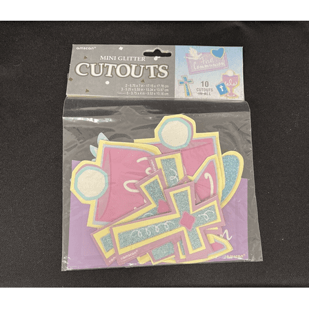 First Communion Mini Glitter Cutouts (10 count)