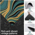 thumbnail image 3 of Teal Gold Marble Pattern Kitchen Rugs Sets Of 3,Kitchen Runner Rugs Non Skid Washable,Decorative Kitchen Floor Mats for Kitchen,Sink,Laundry,17"x30"+ 17"x47" + 17"x59", 3 of 6