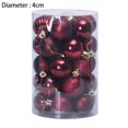 thumbnail image 2 of Juego de bolas navideñas 4cm-burdeos, 2 of 5