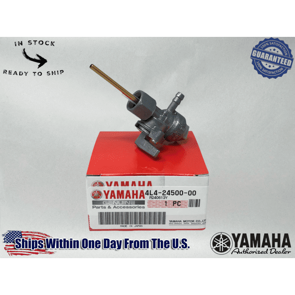 Yamaha Genuine OEM Authentic Fuel Petcock Valve Assembly Gas 4L4-24500-00-00