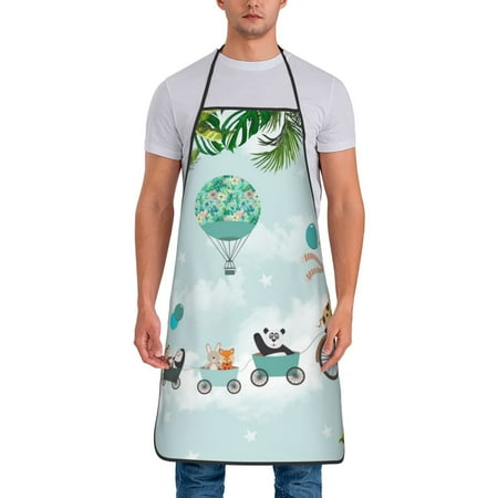 

Zeuib Animals Riding Across The Sky Print Unisex Waterproof Aprons Cooking Aprons for Kitchen Gardening and Salon Water & Oil Resistant