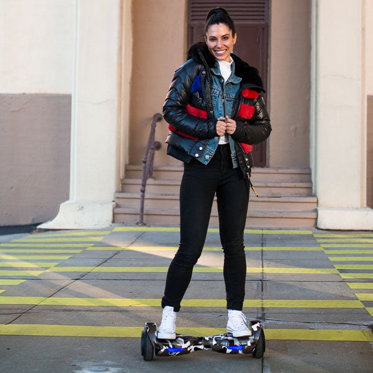 Hover-1 Helix UL Certified Electric Hoverboard, 6.5in LED Wheels, Bluetooth Speaker, Gunmetal Gray - image 3 of 8
