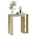 thumbnail image 3 of vidaXL Bar Table Kitchen Pub Table Bistro Table with Shelf Engineered Wood, 3 of 58