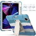 thumbnail image 5 of XYX Case for iPad Pro 11 inch (4th/3rd/2nd/1st Gen), Dual Layer Slim Heavy Shockproof Rugged Protective Cover Case with Kickstand (Colourful Blue), 5 of 7