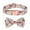 A-Grey37, variant on FTsdfkl Floral Dog Collar with Bow Tie, Soft Cotton Bowtie Cat Dog Collar with Metal Buckle, Adjustable Puppy Collars, Pet Gift for Small Medium Large Dogs,Green floral print,S