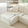 thumbnail image 2 of GNIXUU 103” W Corduroy Boneless Couch, L-Shaped Sectional Sofa with Left Facing Chaise, Comfy Memory Foam Cloud Compression Couches for Living Room Home Office, No Assembly,Beige, 2 of 7