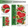 thumbnail image 2 of Welcome Summer Watermelon Garden Flag Double Sided, Sunflower Decorative Yard Outdoor Home Small Decor, Seasonal Burlap Outside House Decoration 12.5 x 18, 2 of 6
