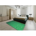 thumbnail image 5 of Ahgly Company Machine Washable Indoor Square Transitional Forest Green Area Rugs, 6' Square, 5 of 7