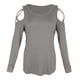 thumbnail image 3 of Camiseta Mujeres Strappy Hombro Tops Ajuste Flojo Mujer De Cumpleaños METRO Yinane blusa tops hombro frío, 3 of 8