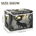 thumbnail image 3 of WOBOGO Funny Black Cat Large Collapsible Storage Box Flip Lid Fabric Decorative Organizer Container Basket with Handles 16.5×12.6×11.8in, 3 of 7