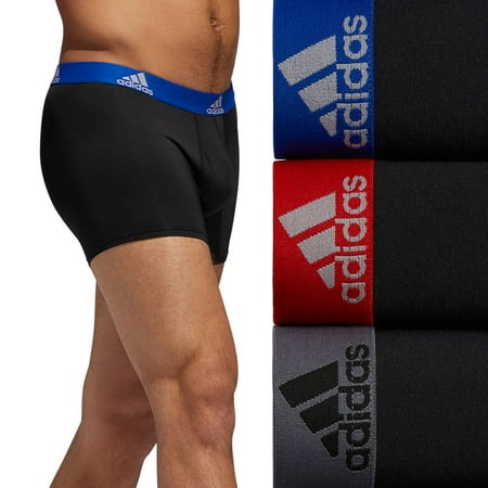 adidas Men s Performance Trunk Underwear (3-Pack) Black/Collegiate Royal Blue/Scarlet Red Medium