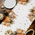 thumbnail image 2 of Orange Thanksgiving Fall Table Runner, Autumn Thanksgiving Kitchen Dining Table Decoration for Home Party Decor 13x60 Inches, 2 of 9