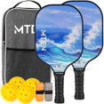 thumbnail image 1 of Set de palas de pickleball MTEN con superficie de fibra de vidrio con 2 bolas, 1 of 7